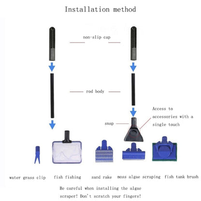 Fish Tank Aquarium 5-in-1 Cleaning Tool Set - Cleaning Tools by buy2fix | Online Shopping UK | buy2fix