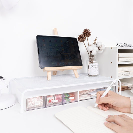 Computer Elevated Rack Monitor Bracket Storage Rack,Style: Single Layer(White) - Laptop Stand by buy2fix | Online Shopping UK | buy2fix