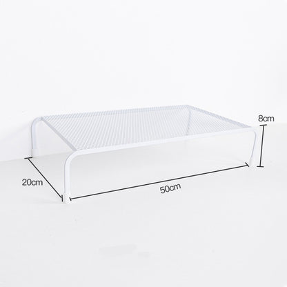 Computer Elevated Rack Monitor Bracket Storage Rack,Style: Single Layer(White) - Laptop Stand by buy2fix | Online Shopping UK | buy2fix