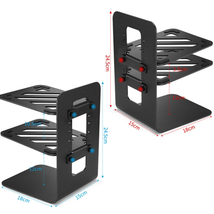 Portable Cooling All-aluminum Speaker Laptop Stand Double Layer - Speaker Bracket by buy2fix | Online Shopping UK | buy2fix