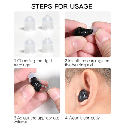 Magnetic Charge Dual-unit Sound Collector, Specification: EU Plug(Black) - Hearing Aids by buy2fix | Online Shopping UK | buy2fix