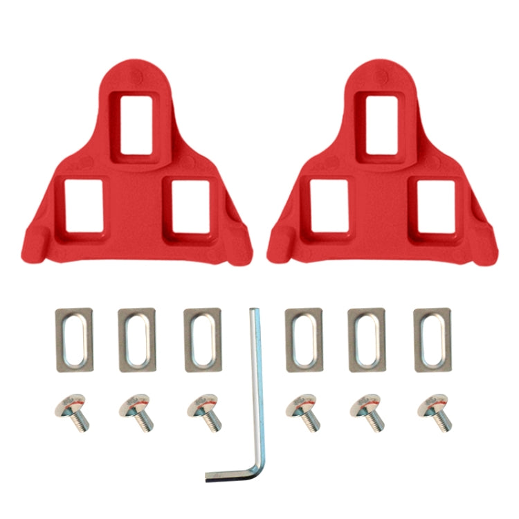 1pair Bicycle Pinch Group Combination Screw Highway Car Riding Shoes Bicycle Lock Tablet(Red) - Pedals by buy2fix | Online Shopping UK | buy2fix