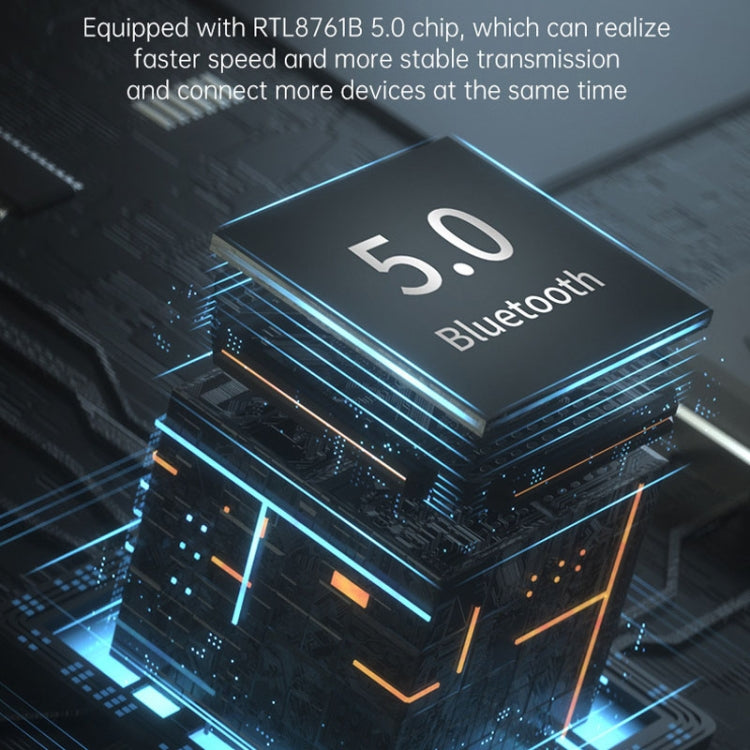 USB Bluetooth Adapter 5.0PC Computer Wireless Audio Receive Transmitter, Color: Black by buy2fix