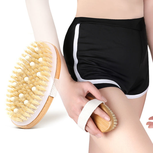 PPR Soft Beaded Boar Bristle Handleless Oval Massage Bath Brush(As Show) - Bath Brushes & Sponges by buy2fix | Online Shopping UK | buy2fix