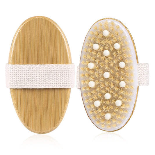 PPR Soft Beaded Boar Bristle Handleless Oval Massage Bath Brush(As Show) - Bath Brushes & Sponges by buy2fix | Online Shopping UK | buy2fix