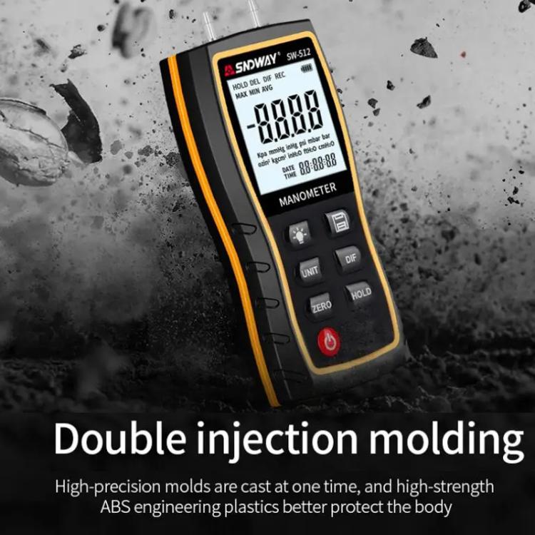 SNDWAY SW-512C Digital Handheld Differential Pressure Gauge Negative Pressure Tester - Other Tester Tool by SNDWAY | Online Shopping UK | buy2fix