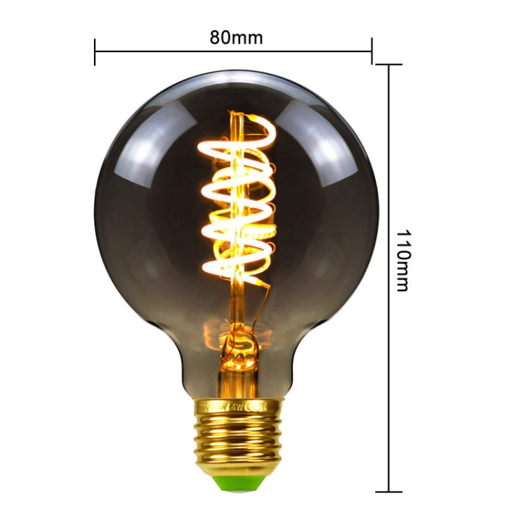 G80 Electroplating Smoke Grey Warm Light LED Bulb Retro Lamp by buy2fix