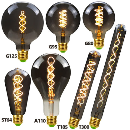 G80 Electroplating Smoke Grey Warm Light LED Bulb Retro Lamp by buy2fix