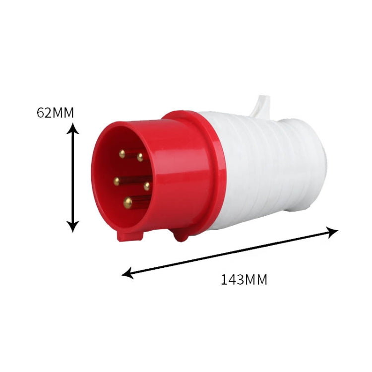 Industrial Plug IP44 Waterproof Aviation Connection Plug, Style: 5 Core 32A by buy2fix
