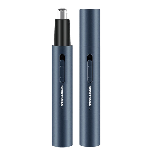 SPORTSMAN Metal Aluminum Tube Body Rechargeable Nose Hair Device, Style: Sideburns 2 In 1(Sea Blue) - Shavers & Accessories by SPORTSMAN | Online Shopping UK | buy2fix
