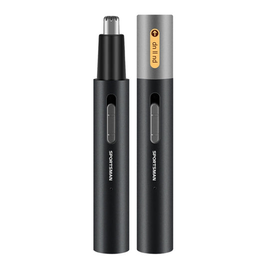 SPORTSMAN Metal Aluminum Tube Body Rechargeable Nose Hair Device, Style: Eyebrow 2 In 1(Black) - Shavers & Accessories by SPORTSMAN | Online Shopping UK | buy2fix