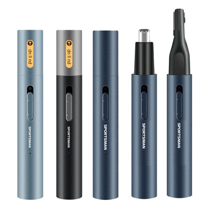 SPORTSMAN Metal Aluminum Tube Body Rechargeable Nose Hair Device, Style: Eyebrow 2 In 1(Black) - Shavers & Accessories by SPORTSMAN | Online Shopping UK | buy2fix