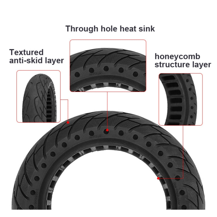 10 Inch Soid Tire Shock Absoption Tubeless Honeycomb Tyre for Ninebot Max G30 - Accessories & Parts by buy2fix | Online Shopping UK | buy2fix