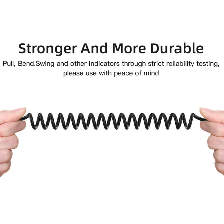 3.5mm Male To Female Spring AUX Extension Cable Speaker Audio Cable, Cable Length: 1.5m(Black) by buy2fix