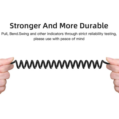 3.5mm Male To Female Spring AUX Extension Cable Speaker Audio Cable, Cable Length: 1.5m(Black) by buy2fix