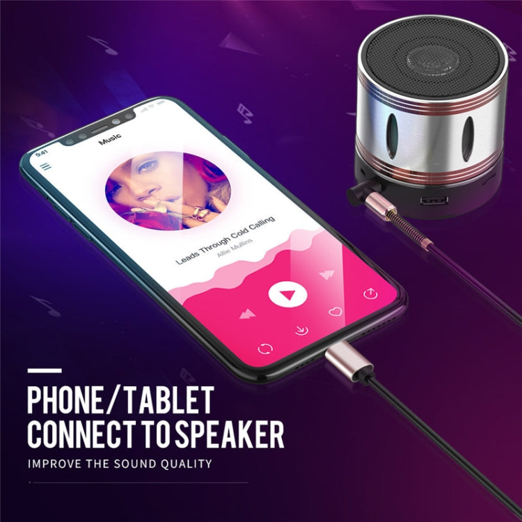 Type-C/USB-C To 3.5mm Male Elbow Spring Car Audio Adapter Cable, Cable Length: 1.5m(Analog Audio) by buy2fix