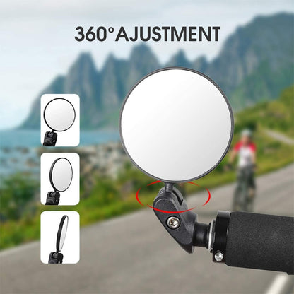 Bicycle Convex Rearview Mirror Large View 360 Degree Rotating Mirror by buy2fix