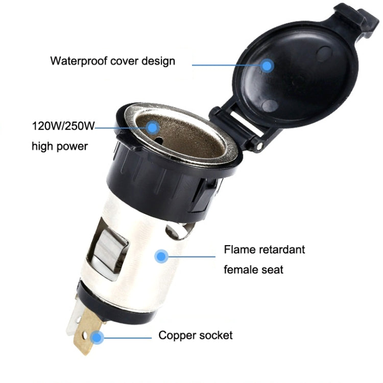 Car Modified Cigarette Lighter Car Charging Power Socket Cigarette Type (with 1.5m Line) - Cigar Socket by buy2fix | Online Shopping UK | buy2fix