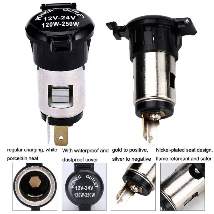 Car Modified Cigarette Lighter Car Charging Power Socket Cigarette Type (with 1.5m Line) - Cigar Socket by buy2fix | Online Shopping UK | buy2fix