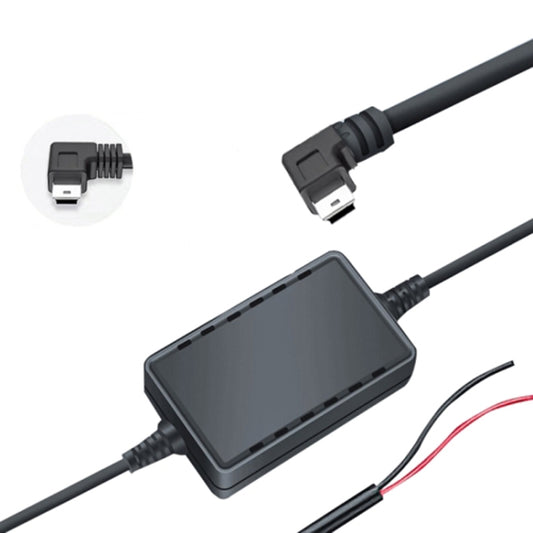 USB Car Charge 12V To 5V Navigation Instrument Reduction Line(Mini Left Bend) - Car Charger by buy2fix | Online Shopping UK | buy2fix