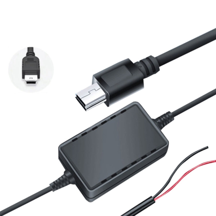 USB Car Charge 12V To 5V Navigation Instrument Reduction Line(Mini Straight Head) - Car Charger by buy2fix | Online Shopping UK | buy2fix