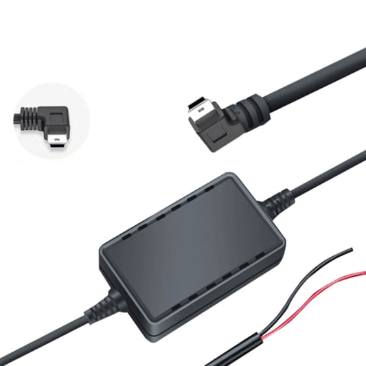 USB Car Charge 12V To 5V Navigation Instrument Reduction Line(Mini Right Bend) - Car Charger by buy2fix | Online Shopping UK | buy2fix