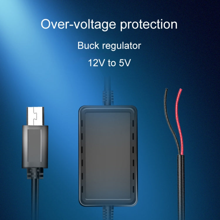 USB Car Charge 12V To 5V Navigation Instrument Reduction Line(Mini Straight Head) - Car Charger by buy2fix | Online Shopping UK | buy2fix