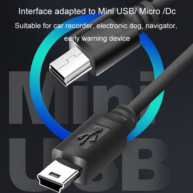 USB Car Charge 12V To 5V Navigation Instrument Reduction Line(Android Left Bend) - Car Charger by buy2fix | Online Shopping UK | buy2fix