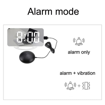 TS-8202 Multifunctional LED Vibration Mirroring USB Alarm Clock - Alarm Clocks by buy2fix | Online Shopping UK | buy2fix