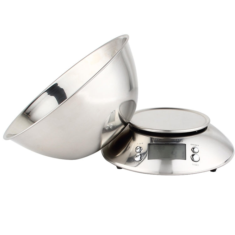 5kg/1g High Precision Kitchen Scale Roasting Electronic Scale Coffee Scale with Alarm Timer(Silver) by buy2fix