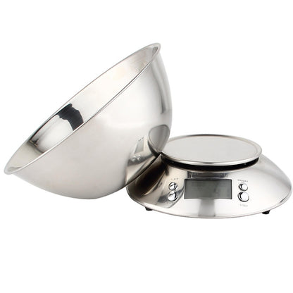 5kg/1g High Precision Kitchen Scale Roasting Electronic Scale Coffee Scale with Alarm Timer(Silver) by buy2fix