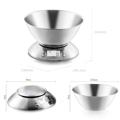 5kg/1g High Precision Kitchen Scale Roasting Electronic Scale Coffee Scale with Alarm Timer(Silver) by buy2fix