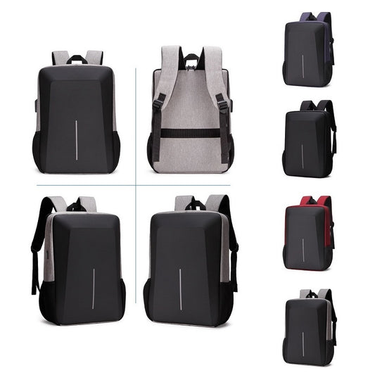 Men Business Shoulder USB External Interface Computer Bag, Color: 8001-J Gray by buy2fix