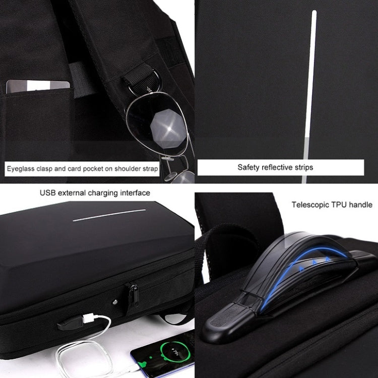 Men Business Shoulder USB External Interface Computer Bag, Color: 8001-J Red - Backpack by buy2fix | Online Shopping UK | buy2fix