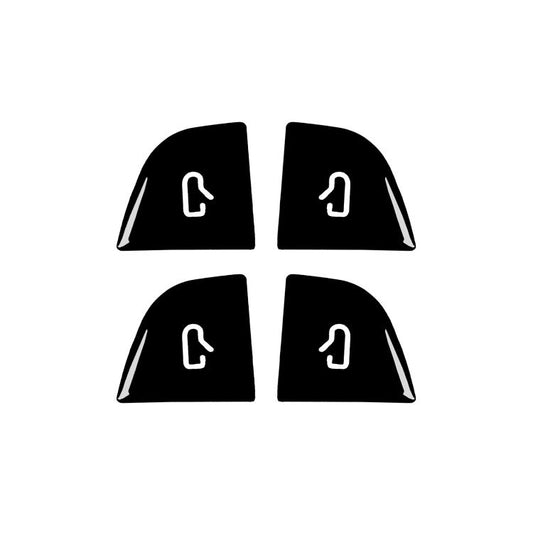 For Tesla Model 3 4pcs/ Set B-type Car Window Switch Stickers(Piano Black) - Car Interior Mouldings by buy2fix | Online Shopping UK | buy2fix