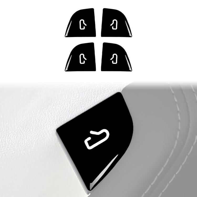 For Tesla Model 3 4pcs/ Set B-type Car Window Switch Stickers(Piano Black) - Car Interior Mouldings by buy2fix | Online Shopping UK | buy2fix