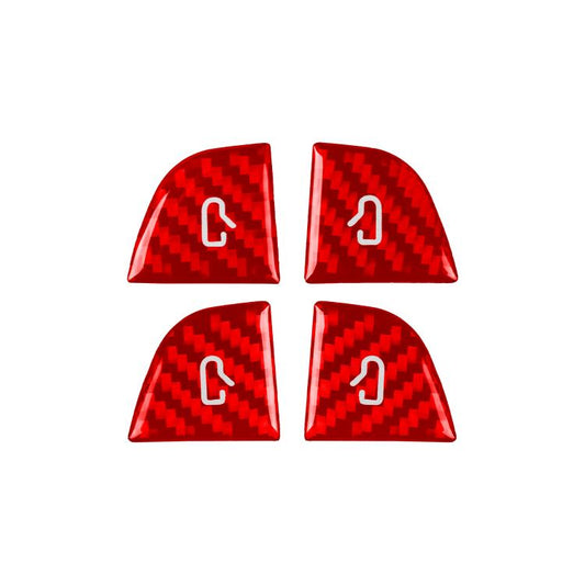 For Tesla Model 3 4pcs/ Set B-type Car Window Switch Stickers(Red) - Car Interior Mouldings by buy2fix | Online Shopping UK | buy2fix