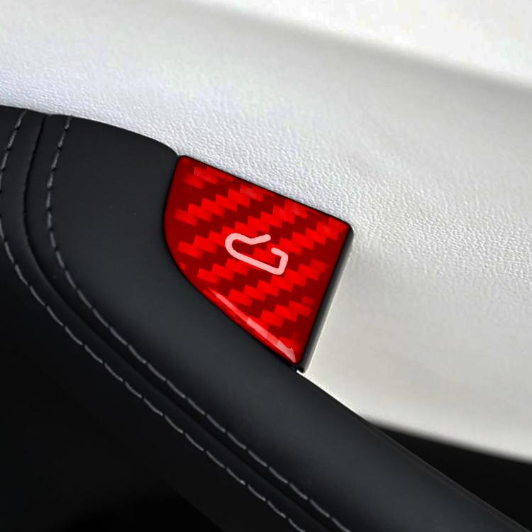 For Tesla Model 3 4pcs/ Set B-type Car Window Switch Stickers(Red) - Car Interior Mouldings by buy2fix | Online Shopping UK | buy2fix
