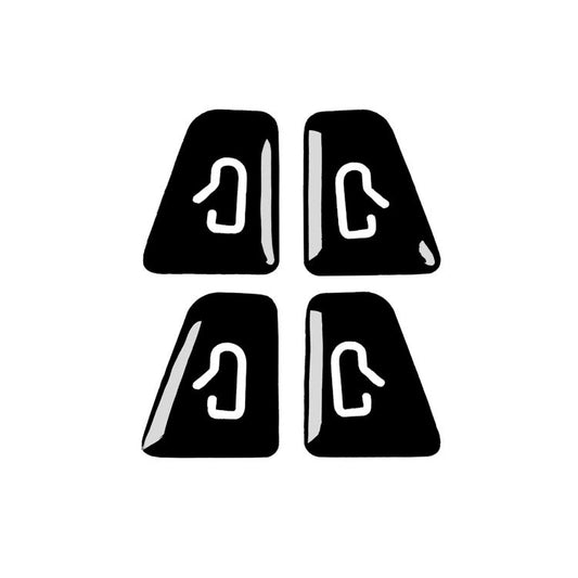 For Tesla Model 3/Y 4pcs /Set Car Window Switch Stickers(Piano Black) - Car Interior Mouldings by buy2fix | Online Shopping UK | buy2fix