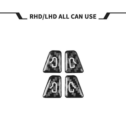 For Tesla Model 3/Y 4pcs /Set Car Window Switch Stickers(Black) - Car Interior Mouldings by buy2fix | Online Shopping UK | buy2fix