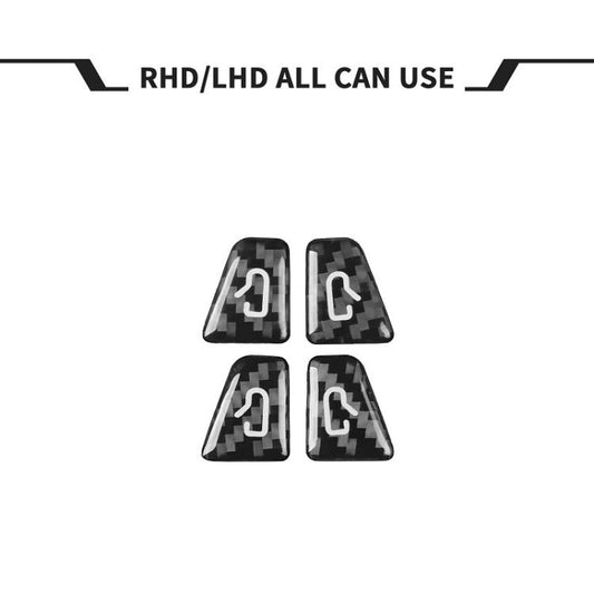 For Tesla Model 3/Y 4pcs /Set Car Window Switch Stickers(Black) - Car Interior Mouldings by buy2fix | Online Shopping UK | buy2fix