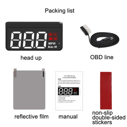 Wireless Car OBD Speed Water Temperature Raising Instrument Panel HD Projector - Head Up Display System by buy2fix | Online Shopping UK | buy2fix