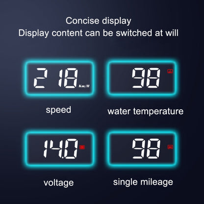 Wireless Car OBD Speed Water Temperature Raising Instrument Panel HD Projector - Head Up Display System by buy2fix | Online Shopping UK | buy2fix