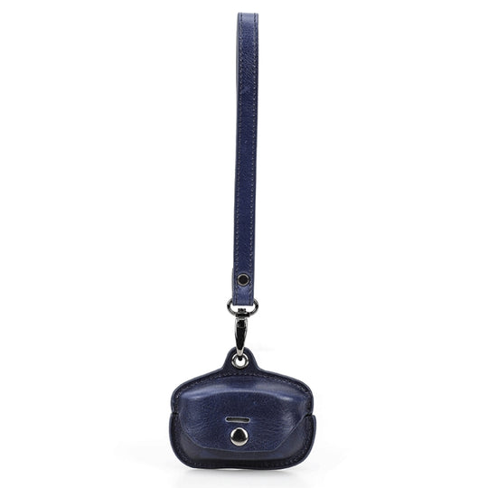 Crazy Horse Leather Wireless Bluetooth Earphone Cover For Sony WF-1000XM4(Blue)