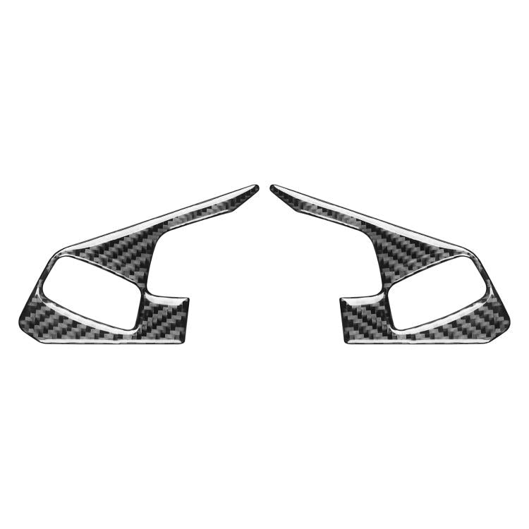 For Chevrolet Corvette C8 2pcs /Set Steering Wheel Button Frame Sticker(Black) - Car Interior Mouldings by buy2fix | Online Shopping UK | buy2fix