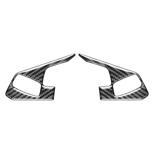 For Chevrolet Corvette C8 2pcs /Set Steering Wheel Button Frame Sticker(Black) - Car Interior Mouldings by buy2fix | Online Shopping UK | buy2fix
