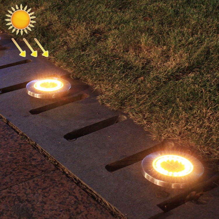 2 PCS 20LEDs Outdoor Waterproof Solar Garden Light Lawn Buried Light(Yellow Light) by buy2fix