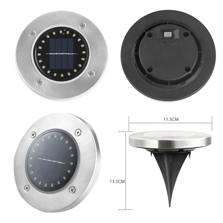 2 PCS 20LEDs Outdoor Waterproof Solar Garden Light Lawn Buried Light(Yellow Light) by buy2fix