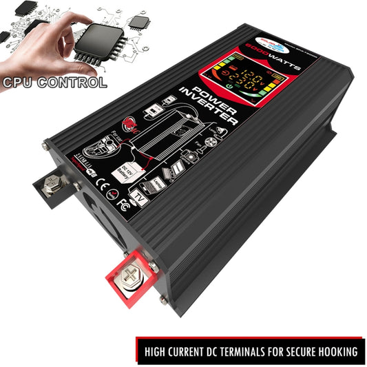Tang 3 Generations Home Solar Generator Inverter+30A Controller+18W 12V Solar Panel, Specification: Black 12V To 110V - Modified Square Wave by buy2fix | Online Shopping UK | buy2fix