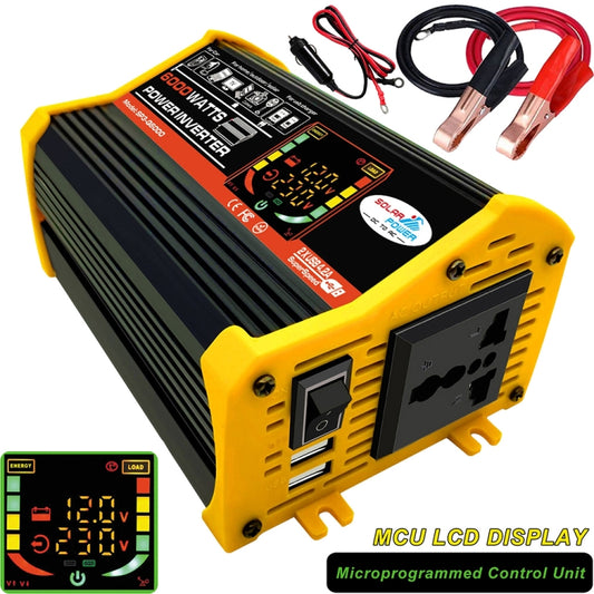 Saga 3 Generations Home Solar Generator Inverter+30A Controller+18W 12V Solar Panel, Specification: Black 12V To 110V - Modified Square Wave by buy2fix | Online Shopping UK | buy2fix